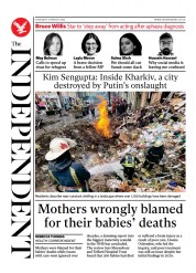 The Independent (UK) Newspaper Front Page for 1 April 2022