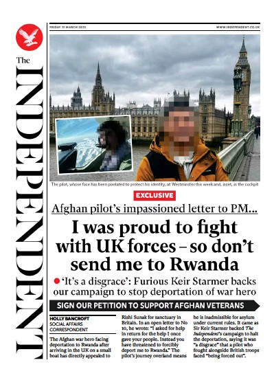 The Independent Newspaper Front Page (UK) for 1 April 2023
