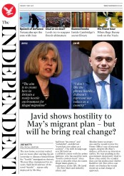 The Independent (UK) Newspaper Front Page for 1 May 2018