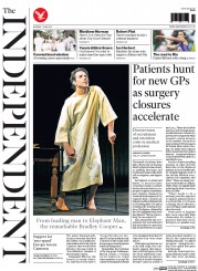 The Independent (UK) Newspaper Front Page for 1 June 2015