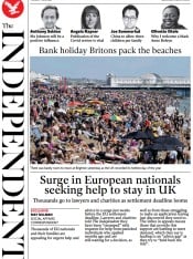 The Independent (UK) Newspaper Front Page for 1 June 2021