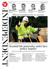 The Independent (UK) Newspaper Front Page for 1 July 2020