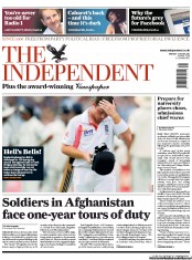 The Independent (UK) Newspaper Front Page for 1 August 2011