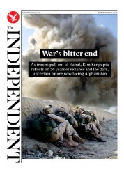 The Independent (UK) Newspaper Front Page for 1 September 2021