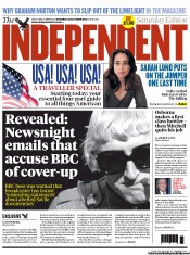 The Independent Newspaper Front Page (UK) for 20 October 2012
