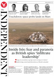The Independent (UK) Newspaper Front Page for 20 October 2016