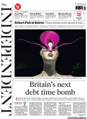 The Independent (UK) Newspaper Front Page for 20 November 2013