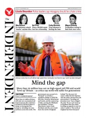 The Independent (UK) Newspaper Front Page for 20 November 2021