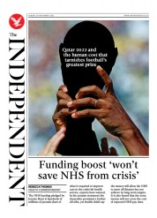 The Independent (UK) Newspaper Front Page for 20 November 2022