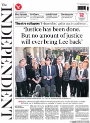 The Independent Newspaper Front Page (UK) for 20 December 2013