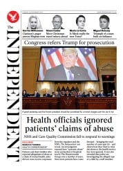 The Independent (UK) Newspaper Front Page for 20 December 2022