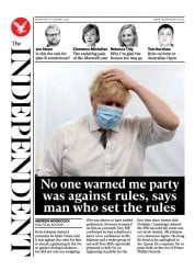 The Independent front page for 20 January 2022