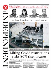 The Independent (UK) Newspaper Front Page for 20 February 2022