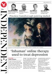 The Independent (UK) Newspaper Front Page for 20 March 2017