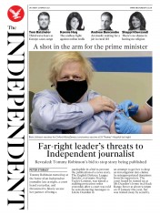 The Independent (UK) Newspaper Front Page for 20 March 2021