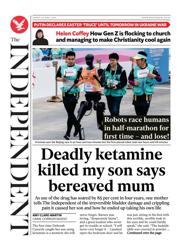The Independent front page for 20 April 2025