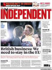 The Independent (UK) Newspaper Front Page for 20 May 2013