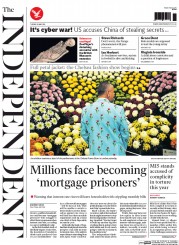 The Independent Newspaper Front Page (UK) for 20 May 2014