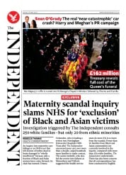 The Independent front page for 20 May 2023