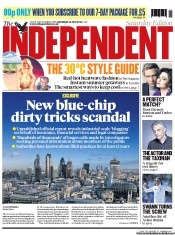 The Independent (UK) Newspaper Front Page for 20 July 2013
