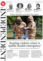 The Independent (UK) Newspaper Front Page for 20 July 2018