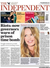 The Independent (UK) Newspaper Front Page for 20 August 2011