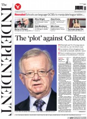 The Independent (UK) Newspaper Front Page for 20 August 2015