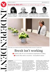 The Independent (UK) Newspaper Front Page for 21 October 2017