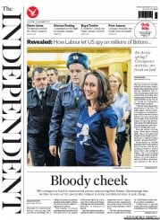 The Independent (UK) Newspaper Front Page for 21 November 2013