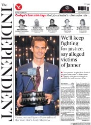 The Independent (UK) Newspaper Front Page for 21 December 2015