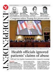The Independent (UK) Newspaper Front Page for 21 December 2022
