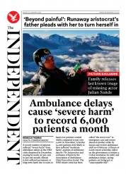 The Independent front page for 21 January 2023