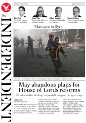 The Independent (UK) Newspaper Front Page for 21 February 2018