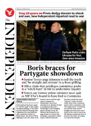 The Independent front page for 21 March 2023