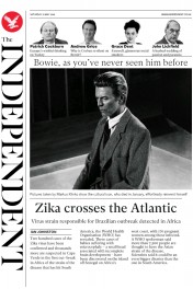 The Independent (UK) Newspaper Front Page for 21 May 2016