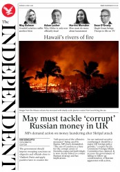The Independent (UK) Newspaper Front Page for 21 May 2018