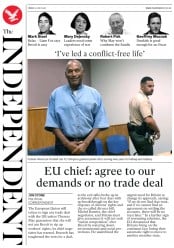 The Independent (UK) Newspaper Front Page for 21 July 2017