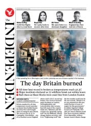 The Independent (UK) Newspaper Front Page for 21 July 2022