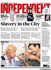 The Independent (UK) Newspaper Front Page for 21 August 2013