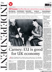 The Independent (UK) Newspaper Front Page for 22 October 2015