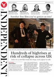 The Independent (UK) Newspaper Front Page for 22 October 2018