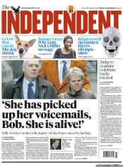 The Independent (UK) Newspaper Front Page for 22 November 2011