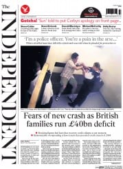 The Independent (UK) Newspaper Front Page for 22 December 2015