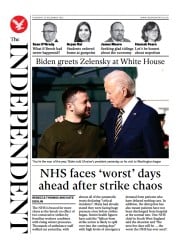 The Independent (UK) Newspaper Front Page for 22 December 2022