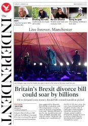 The Independent (UK) Newspaper Front Page for 22 February 2018