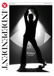 The Independent (UK) Newspaper Front Page for 22 April 2016