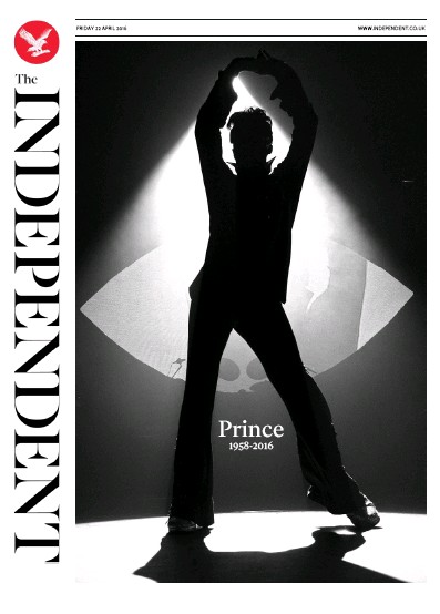 The Independent Newspaper Front Page (UK) for 22 April 2016