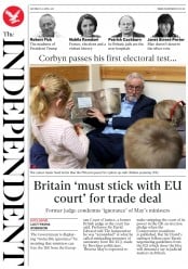 The Independent (UK) Newspaper Front Page for 22 April 2017