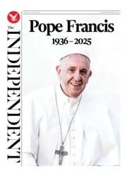 The Independent front page for 22 April 2025