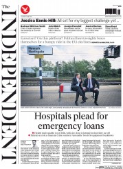The Independent (UK) Newspaper Front Page for 22 May 2014